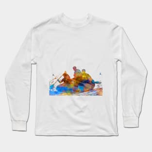 whitewater rafting-watercolor Long Sleeve T-Shirt